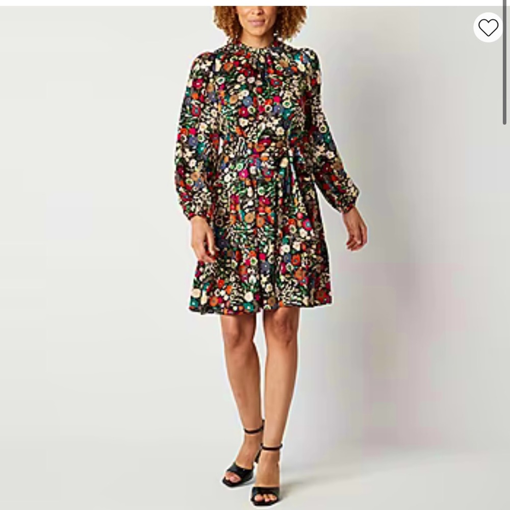 Nwot maia gorgeous colorful dress with belt ✨